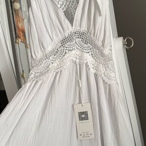 Wish White Textured Fabric